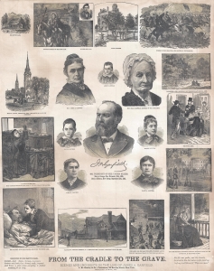 1881 Sheehy Broadside Illustrating President James Garfield's Life