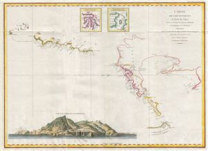 1787 Perouse Map of Northern Japan, Hokkaido, and the Kuril Islands