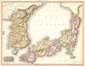 1809 Pinkerton Map of Korea & Japan