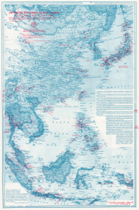 1980 Lipe Map of East Asia w/ Japanese World War II POW Camps