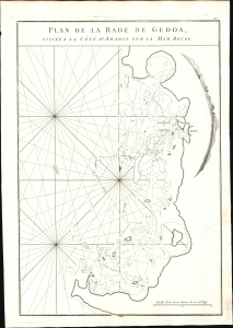 1775 Mannevillette Chart of Jeddah, Saudi Arabia