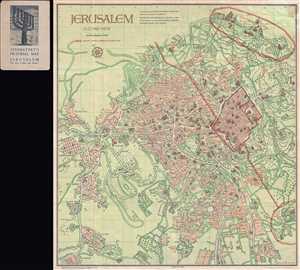 1955 Steimatsky Pictorial Map of Jerusalem