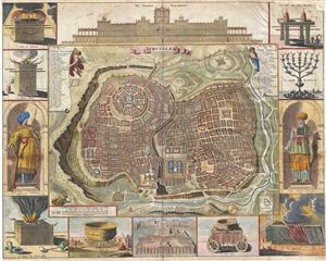1702 Stoopendaal Map of Jerusalem