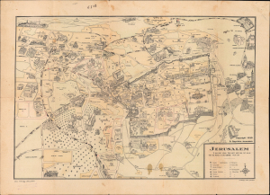 1930 Spyridon Pictorial Map of Jerusalem, Mandatory Palestine