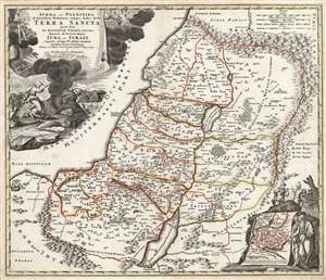 1715 Homann Map of the Holy Land / Israel / Palestine