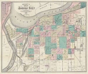 1882 Wright and Grote City Plan or Map of Kansas City, Missouri