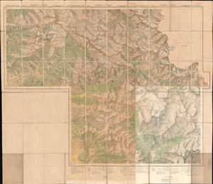 1929 Survey of India Map of Baramulla and Anantnag Districts, Jammu and Kashmir