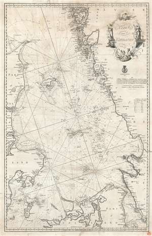 1820 Royal Danish Nautical Charts Archive Nautical Chart of the Kattegat