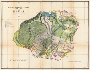 1903 Donn Map of Kauai, Hawaiian Islands