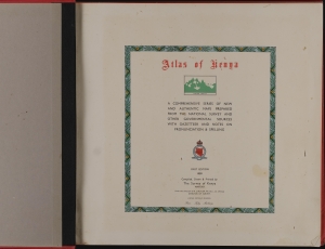 1959 Colonial Survey Atlas of Kenya (First Edition!)