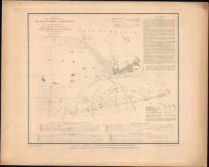 1851 U.S. Coast Survey Chart of Key West and Vicinity, Florida (Separate Issue)