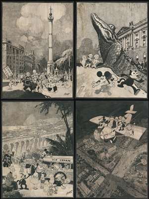 1930 Biederman Original Art for King Features/Disney Mickey Mouse Calendar