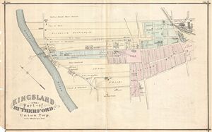 1876 Walker Map of Kingsland and Part of Rutherford, New Jersey