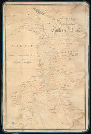 1830 Nautical Chart of Oresund Strait: Denmark and Sweden (near Copenhagen)