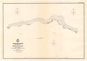 1858 Wüllerstorf-Urbair Map of Komios (Arrow) Bay,  Indian Ocean, 'Novara' Expedition