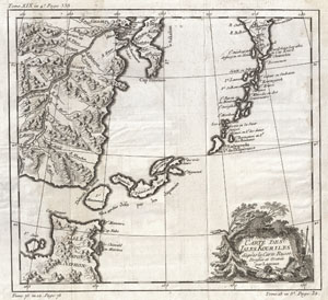 1750 Bellin Map of the Kuril Islands