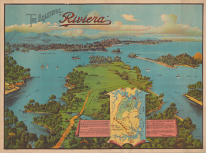 1929 Henry Chromolithograph View of Ku Ring Gai Chase, Australia