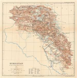1892 / 1894 F. R. Maunsell Earliest Specific Map of Kurdistan