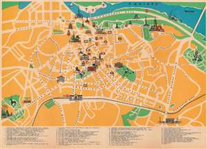 1961 Mystetstvo Plan of Kyiv, Ukraine (Ukrainian SSR)