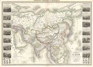 1859 Vuillemin Map of Asia