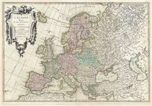 1762 Janvier Map of Europe