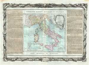 1786 Desnos and de la Tour Map of Italy