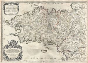 1706 Jaillot Map of Brittany, France