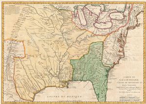 1744 Bellin Map of North America (w/ Louisiana, Florida, and New England)