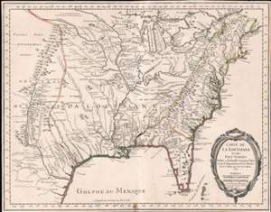 1855 Bellin 'French and Indian War' Map of Louisiana and North America