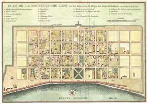 1744 Bellin Map of New Orleans, Louisiana