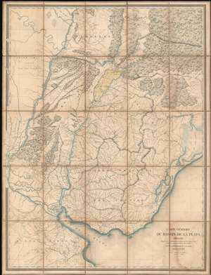 1853 Coffinières Map of the La Plata Basin: Argentina, Uruguay, Paraguay