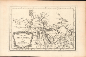 1757 Bellin Map of the Great Lakes