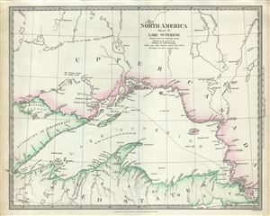 1832 S.D.U.K. Map of Lake Superior