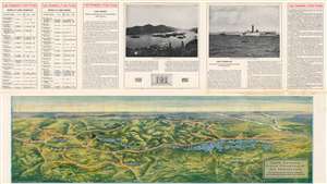 1911 Green View of the Adirondacks, Lake George, Lake Champlain