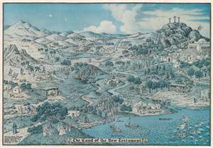 1939 Jaro Hess Pictorial Map of the Land of the New Testament