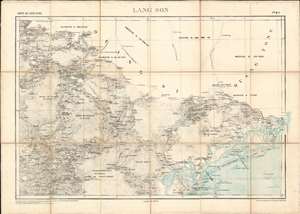 1895 Bureau Topographique Map of Lang Son, Vietnam