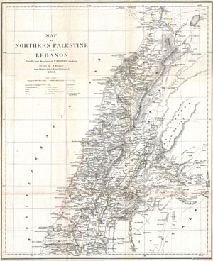 1856 Kiepert Map of Lebanon