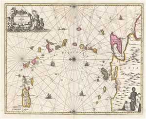 1700 Schenk and Valk Map of the Lesser Antilles