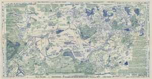 1937 Iktomi Map of the Idealized Lilawaste American Indian Refuge