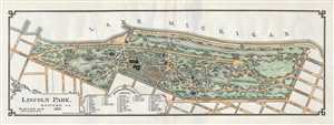1899 Lindrooth Map of Lincoln Park, Chicago