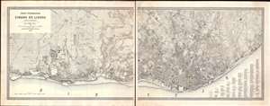 1878 Felipe Folque 'Best' Large-scale Map of Lisbon, Portugal