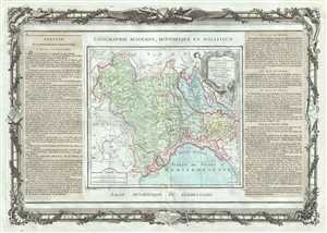 1786 Desnos and de la Tour Map of Northwestern Italy (Milan, Parma, Genoa)