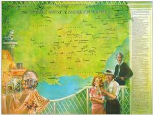 1988 Ayriss and Ladner Literary Map of the American Southeast