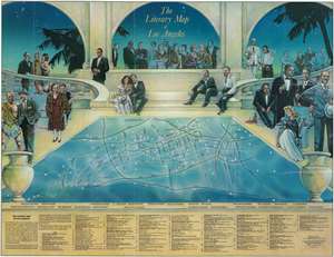 1987 Ayriss and Lewis Pictorial Literary Map of Los Angeles, California