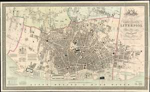 1836 Gage Large Format Map of Liverpool, England