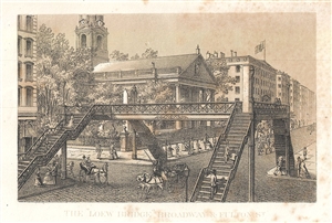 1868 Shannon and Rogers View of Loew Bridge in Lower Manhattan, New York City