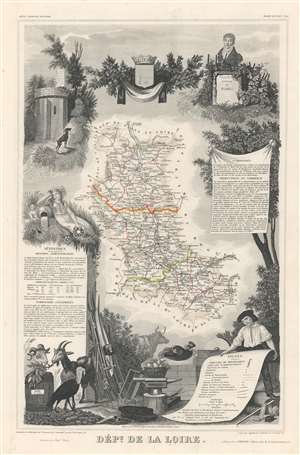 1852 Levasseur Mpa of the Department De La Loire, France (Loire Valley Region)