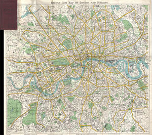 1900 Bacon Pocket Map of London, England