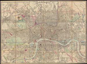 1866 Cassell Case Map of London, England (monumental)