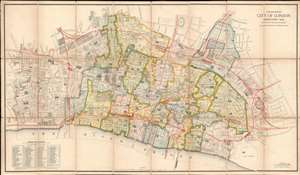 1885 Collingridge City Map or Plan of the City of London